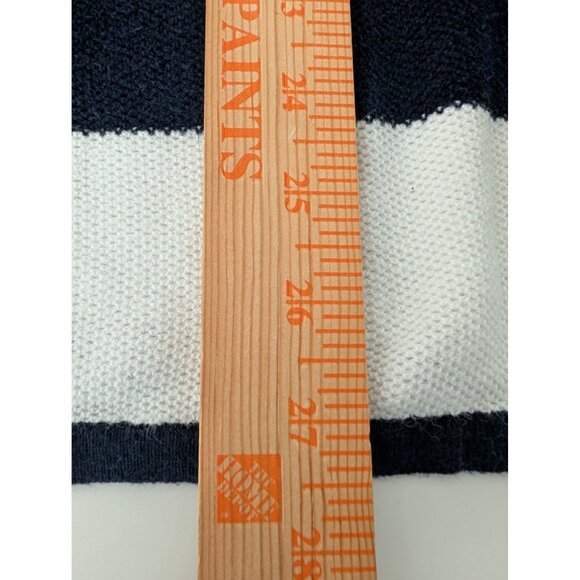 Talbots Stripe Sweater Womens Size XL Navy Blue White Knit Nautical Long Sleeve - Picture 9 of 9